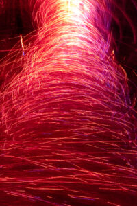 シャッタースピードを調節した画像（チームラボ バイオヴォルテックス 京都）