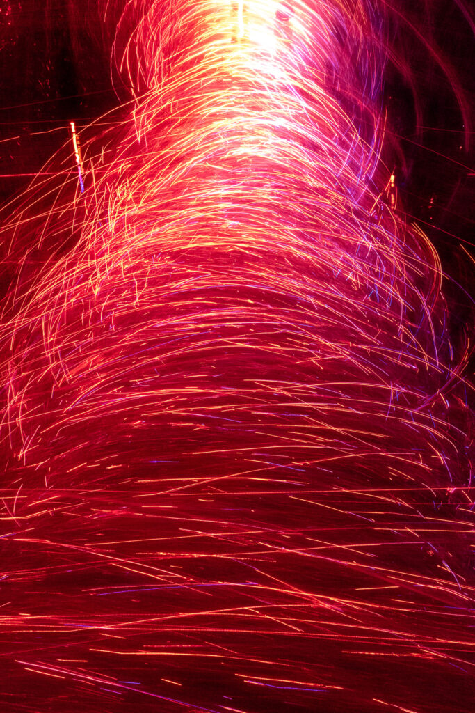 シャッタースピードを調節した画像（チームラボ バイオヴォルテックス 京都）